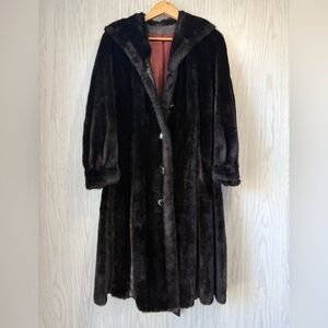 Vintage Tissavel Faux Mink Coat – Imported from France – Medium